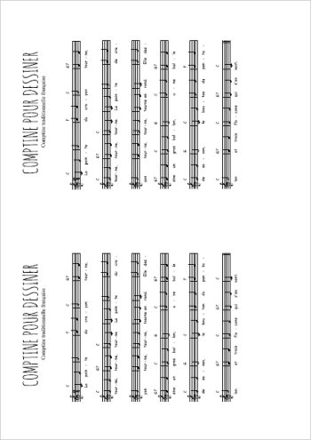 Comptine pour dessiner Partition gratuite